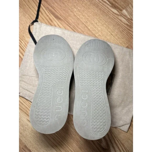 Gucci GG Chunky Monogram Sneakers Men Olive/Grey-Beige Size UK 8 - Picture 7 of 12